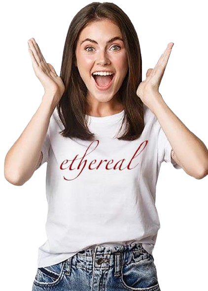 Ethereal Graphic Print Women’s T-Shirt – Aesthetic Cotton Casual Tee