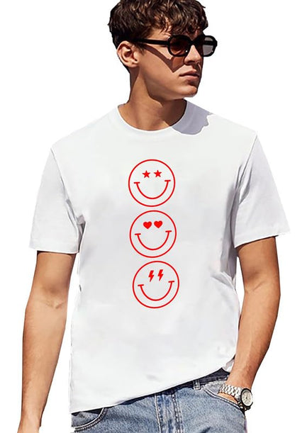 "Power Mood Emoji Graphic T-Shirt – Minimalist Expression Series"