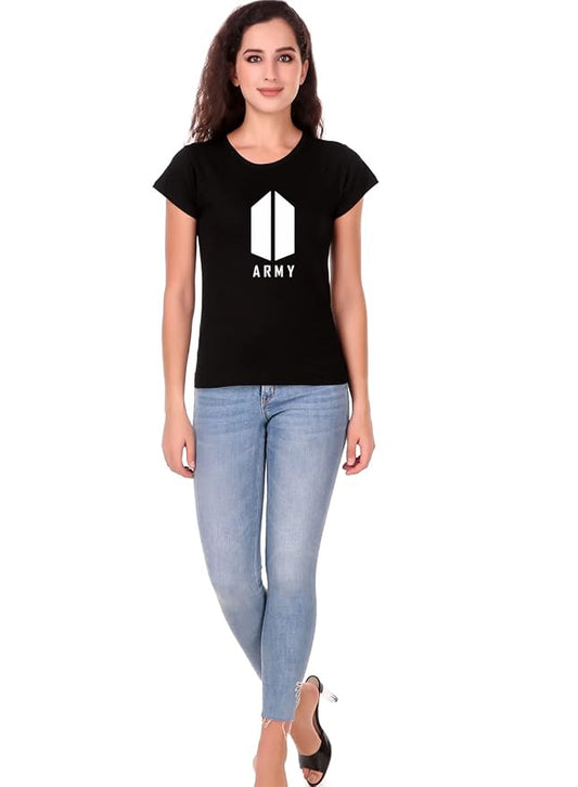 PD Clori Women's “Army” Printed T-Shirt