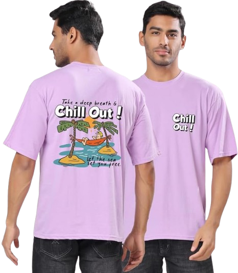 Chill Out Beach Vibe Graphic Print Men’s T-Shirt – Summer Cotton Casual Tee