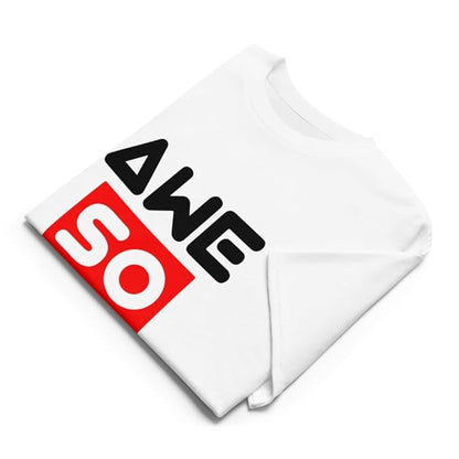 "AWESOME" Typography Graphic T-Shirt – Creative Bold Design