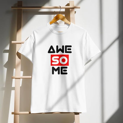 "AWESOME" Typography Graphic T-Shirt – Creative Bold Design