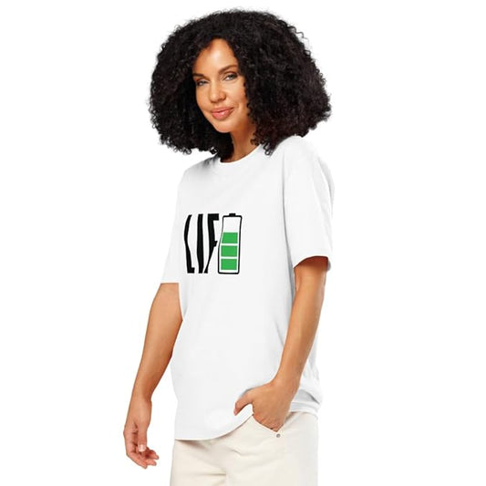 "LIFE Battery Charged" Graphic T-Shirt