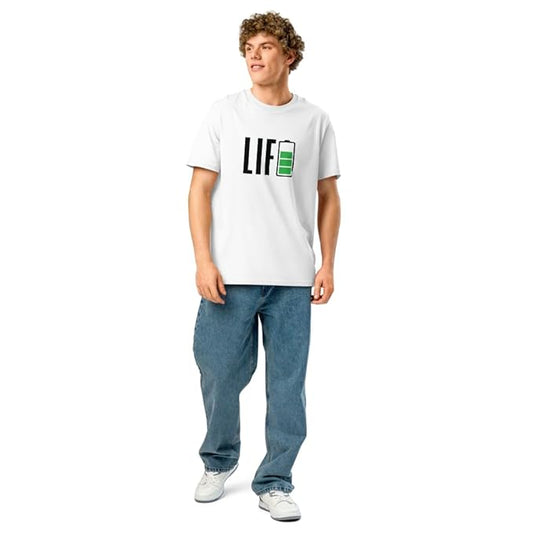 "LIFE Battery Charged" Graphic T-Shirt