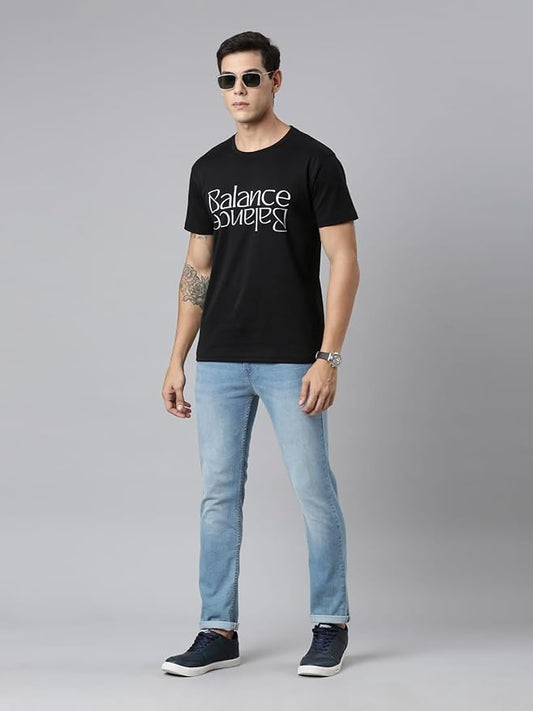 Balance Dual Text Graphic T-Shirt