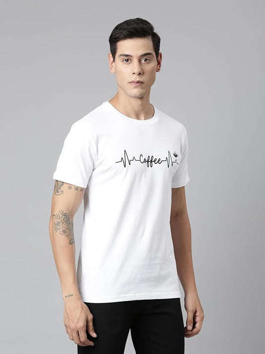 Coffee Pulse Graphic Printed T-Shirt