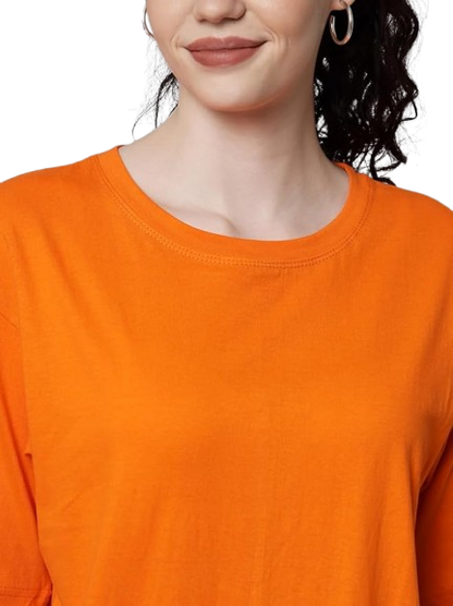 Pd Clori Photographer Graphic T-Shirt | Creative Camera Print Orange Tee for Women