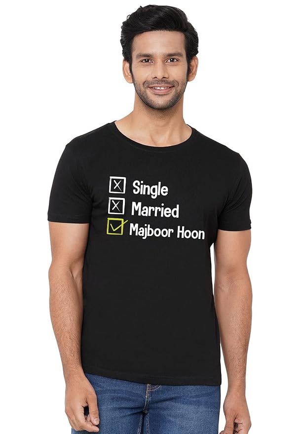 Majboor Hoon Funny Quote Graphic Print Men’s T-Shirt