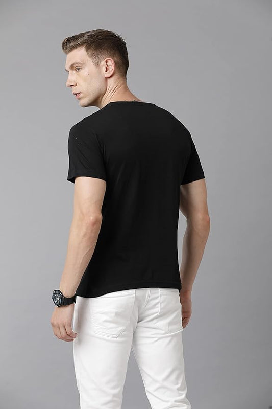 Men’s Black Graphic T-Shirt – Squid Game Inspired Hoodie Guard Print