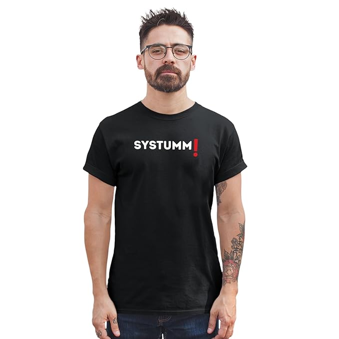 Systumm Slang Printed T-Shirt for Men – Black | Streetwear Vibe by PD Clori