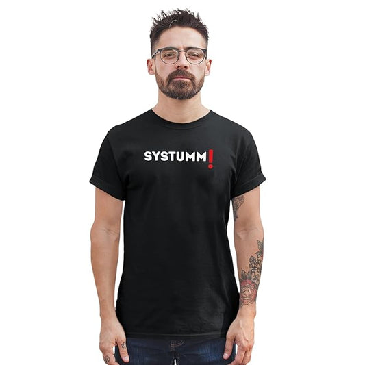 Systumm Slang Printed T-Shirt for Men – Black | Streetwear Vibe by PD Clori