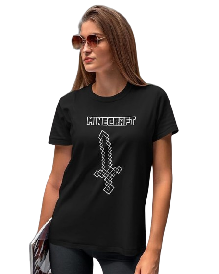 Minecraft Sword Graphic Print Women’s T-Shirt