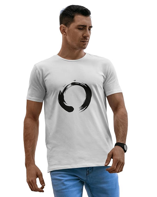 Zen Enso Circle Minimalist T-Shirt – White | PD Clori