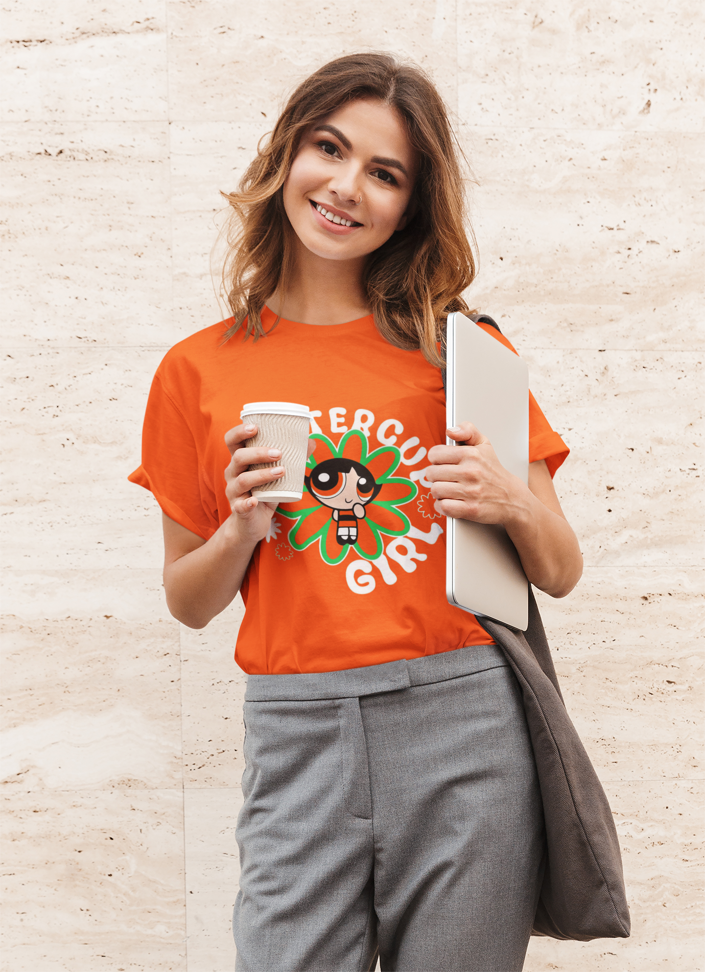 Buttercup Girl Power Graphic T-Shirt – Grey Edition