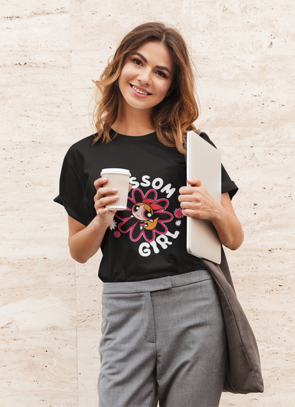 Blossom Girl Graphic Printed T-Shirt – Black | PD Clori
