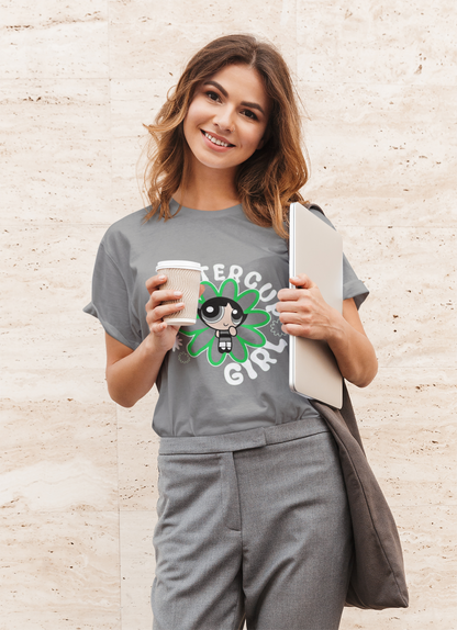 Buttercup Girl Power Graphic T-Shirt – Grey Edition