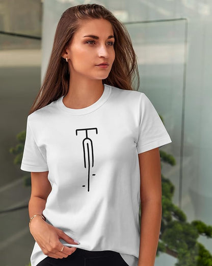 Minimalist Typographic T-Shirt – Abstract ‘T’ Design in Black