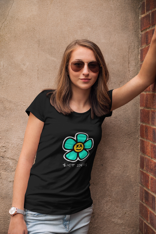 “Sh!t Ideas” Quirky Flower Graphic T-Shirt – PD Clori Street Satire Edition