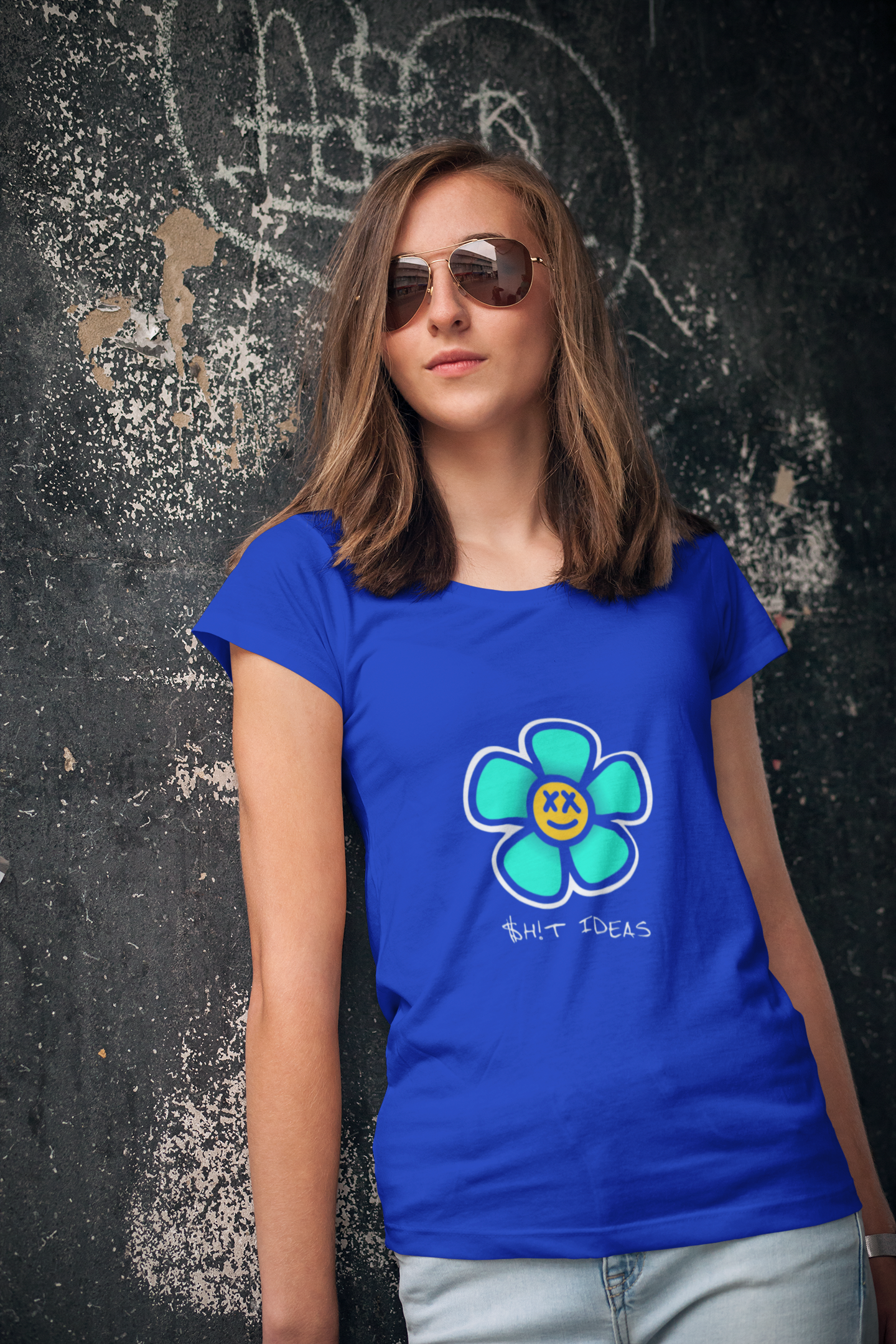 “Sh!t Ideas” Quirky Flower Graphic T-Shirt – PD Clori Street Satire Edition