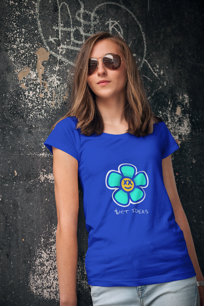 “Sh!t Ideas” Quirky Flower Graphic T-Shirt – PD Clori Street Satire Edition