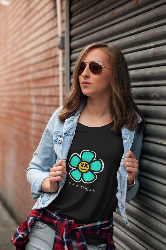 Flower Graphic Print Women’s T-Shirt – Elegant & Comfortable
