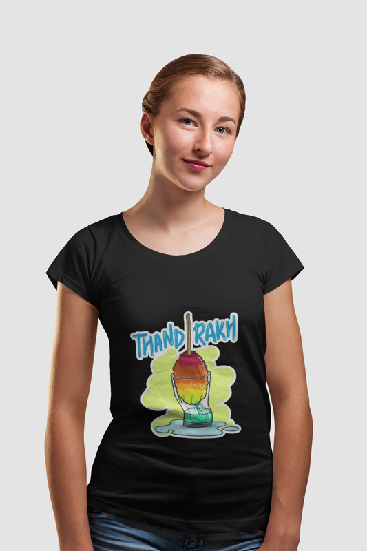 “Thand Rakh” Funny Ice Gola Graphic T-Shirt – PD Clori Chill Vibes Edition