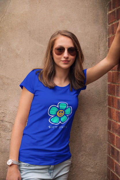Flower Graphic Print Women’s T-Shirt – Elegant & Comfortable