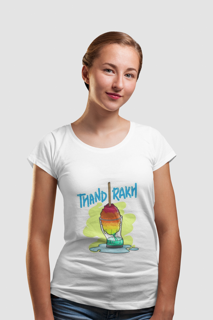 “Thand Rakh” Funny Ice Gola Graphic T-Shirt – PD Clori Chill Vibes Edition