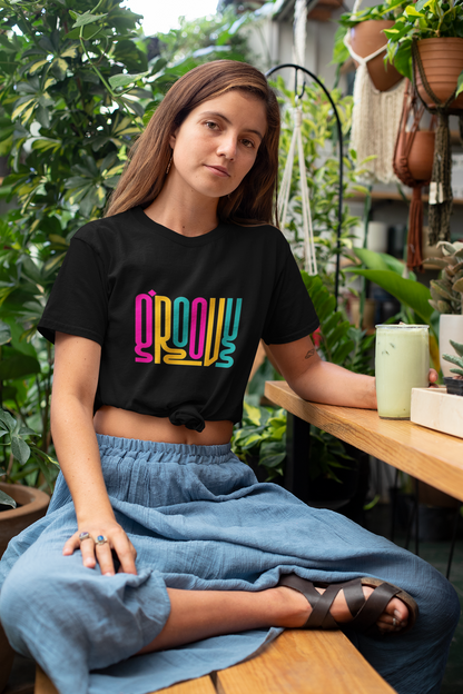 Groovy Graphic Print Women’s T-Shirt – Retro & Trendy