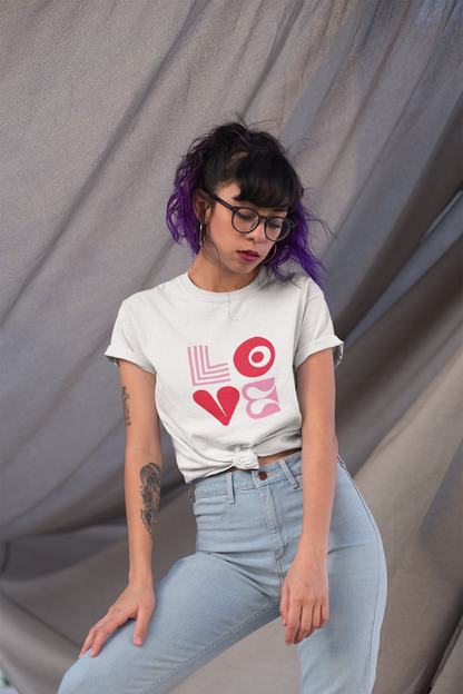 Retro LOVE Graphic Printed T-Shirt