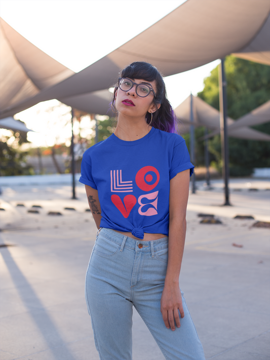 Retro LOVE Graphic Printed T-Shirt