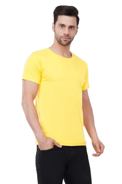 Plain Round Neck Black & Blue Men’s T-Shirt