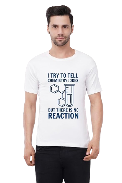 Chemistry Joke Graphic Print Men's White T-Shirt