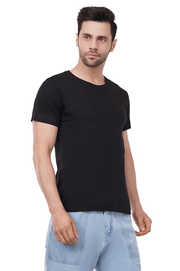 Men's Plain Regular  Cotton T-Shirt
