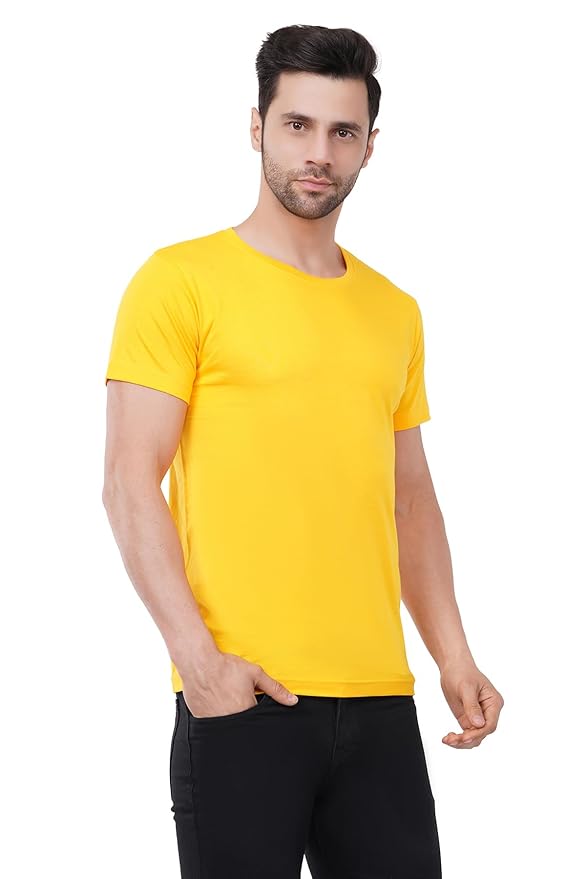 Men's Plain Regular  Cotton T-Shirt