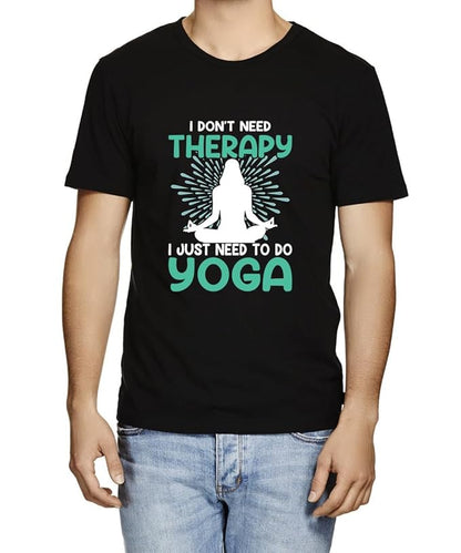 I Don’t Need Therapy, I Just Need Yoga Red Motivational Graphic T-Shirt for Men
