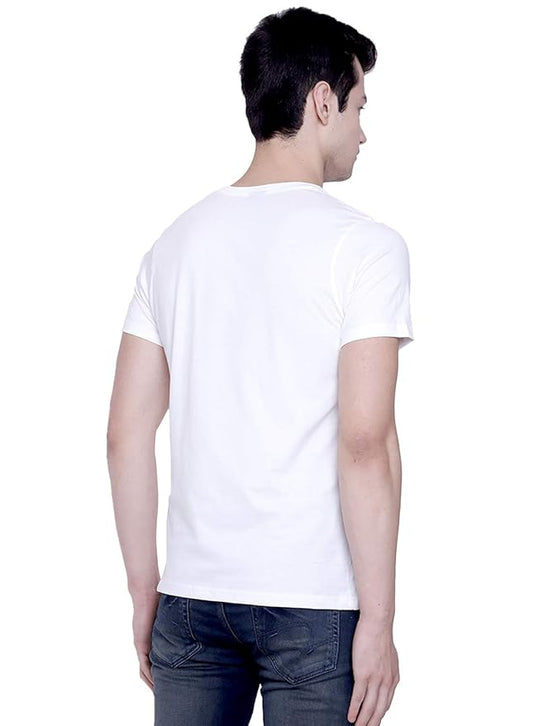 Being Pahadi White Printed T-Shirt for Men