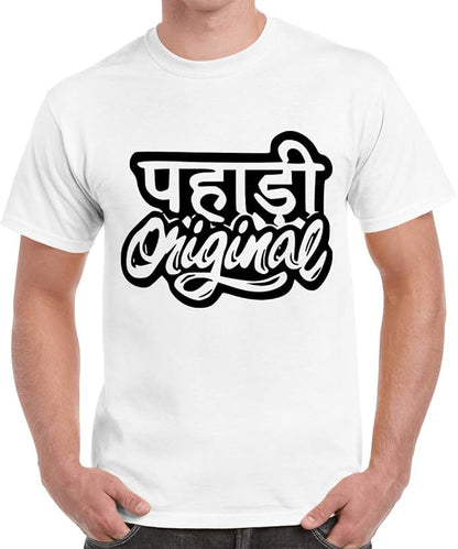 "Pahadi Original" Bold Typography Men's T-Shirt