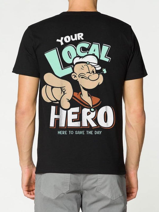 "Your Local Hero" Popeye Graphic Men's T-Shirt
