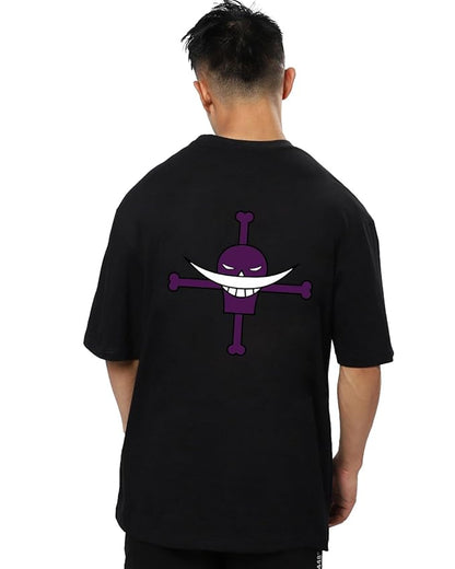 Smiling Skull Graphic Print Oversized Men’s T-Shirt