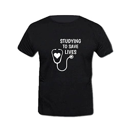 “Studying to Save Lives” Medical Student T-Shirt – PD Clori