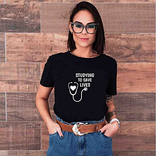 “Studying to Save Lives” Medical Student T-Shirt – PD Clori
