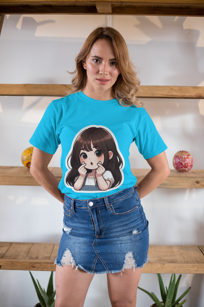 "Cute Heart Pose" Girl Graphic T-Shirt – PD Clori