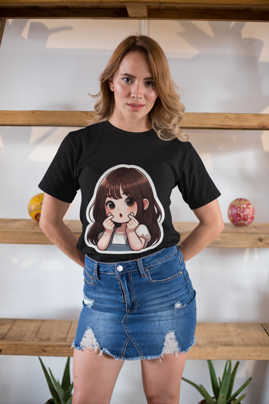 "Cute Heart Pose" Girl Graphic T-Shirt – PD Clori