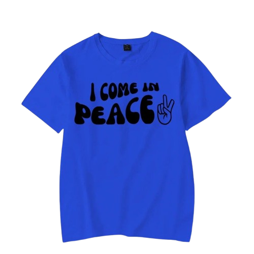 Peace / I Come in Peace Graphic Print Couple T-Shirt