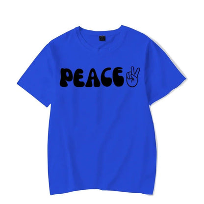 Peace / I Come in Peace Graphic Print Couple T-Shirt