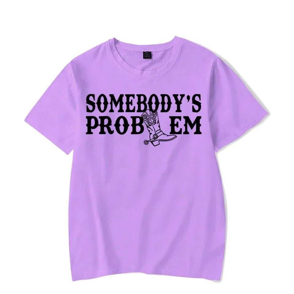 Somebody / Somebody’s Problem Graphic Print Couple T-Shirt