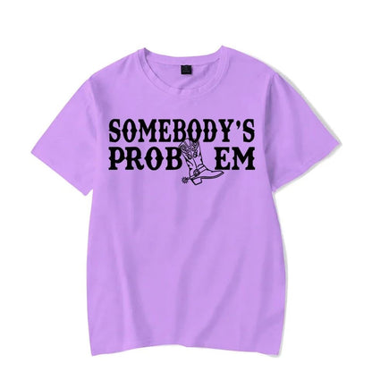 Somebody / Somebody’s Problem Graphic Print Couple T-Shirt