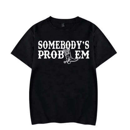 Somebody / Somebody’s Problem Graphic Print Couple T-Shirt