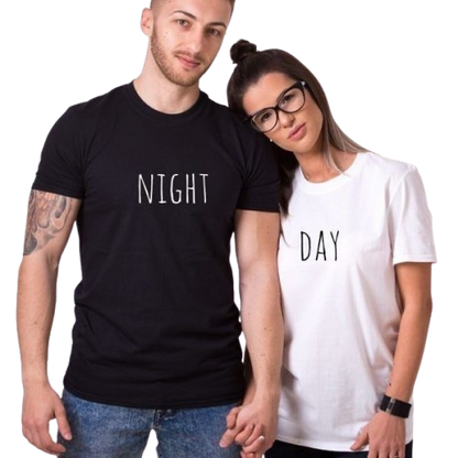 Day / Night Graphic Print Couple T-Shirt